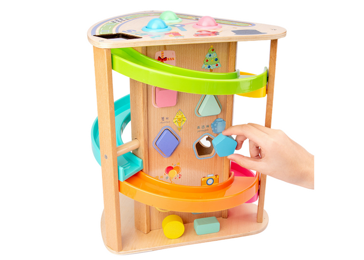 Interactive Toddler Activity Center | Multi Layer Car Track