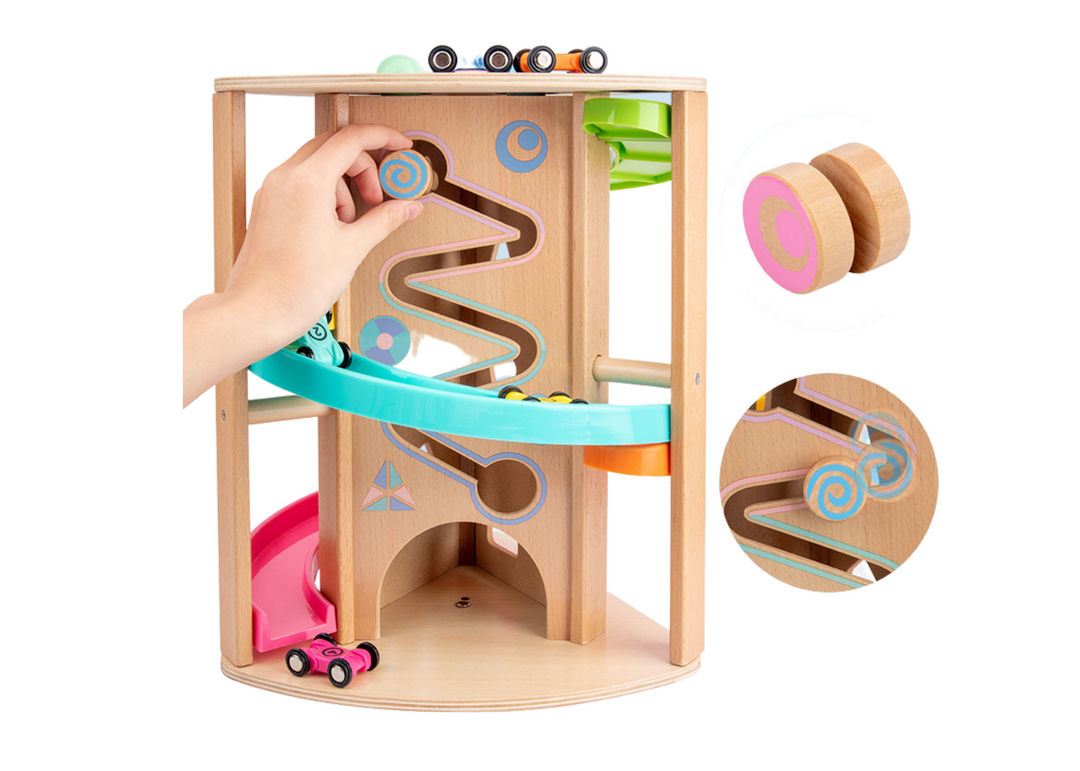 Interactive Toddler Activity Center | Multi Layer Car Track