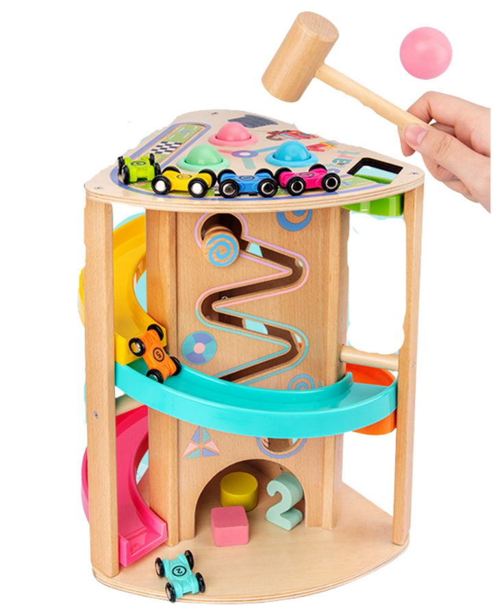 Interactive Toddler Activity Center | Multi Layer Car Track