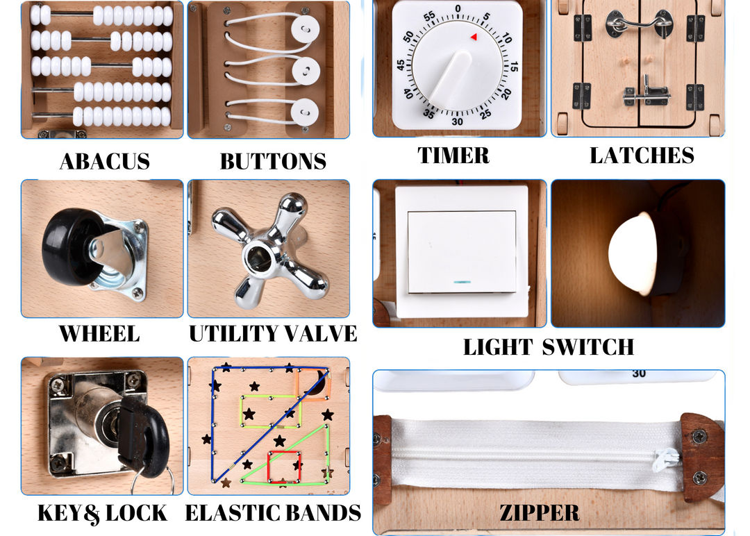 Busy Board House Toddler Activity Busy House Beech Wood Neutral