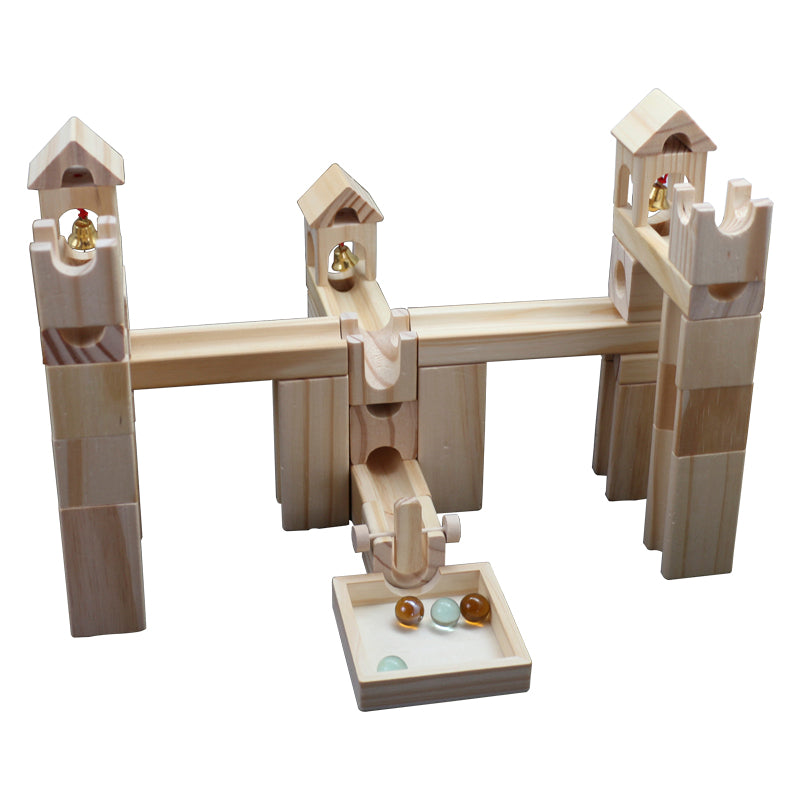 Wooden Marble Run Set 80Pcs