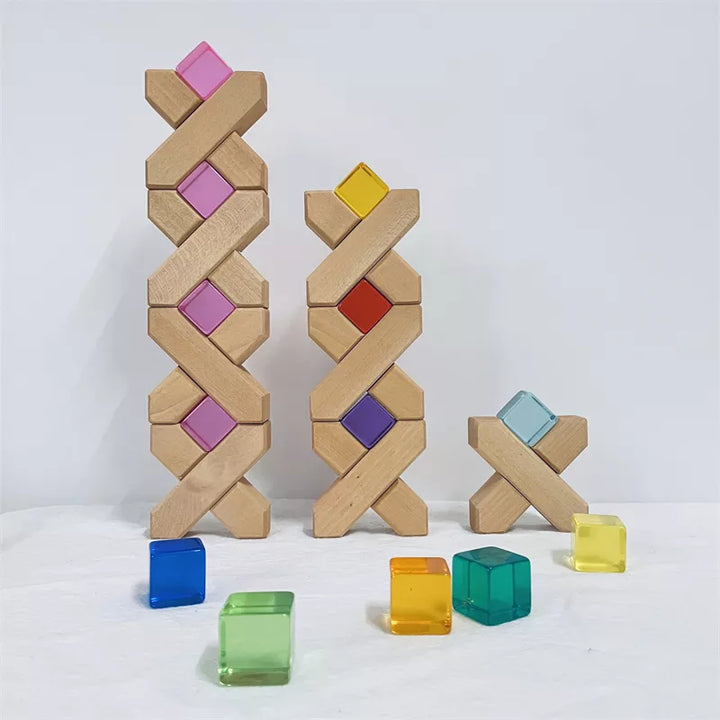 Basswood Building Set X Shape Blocks 32PC