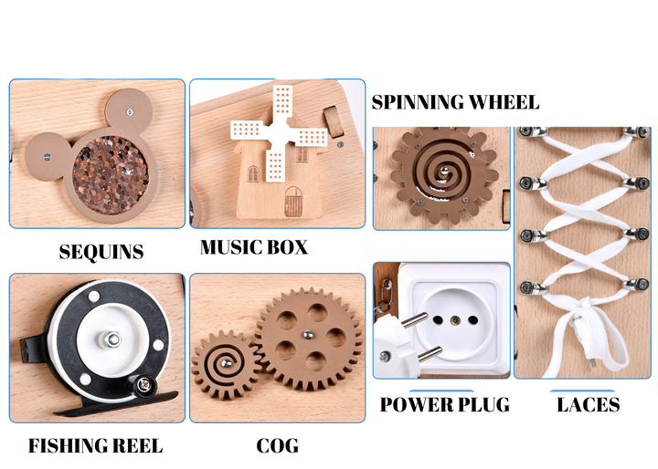 Busy Board House Toddler Activity Busy House Beech Wood Neutral