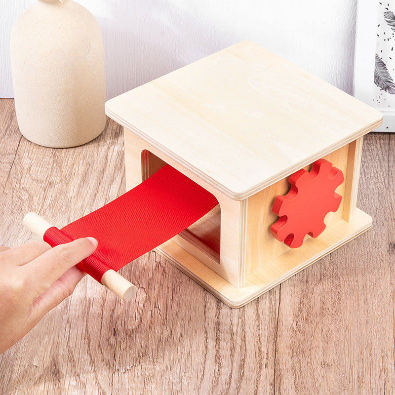 Montessori Wooden Pulling and Winding Box