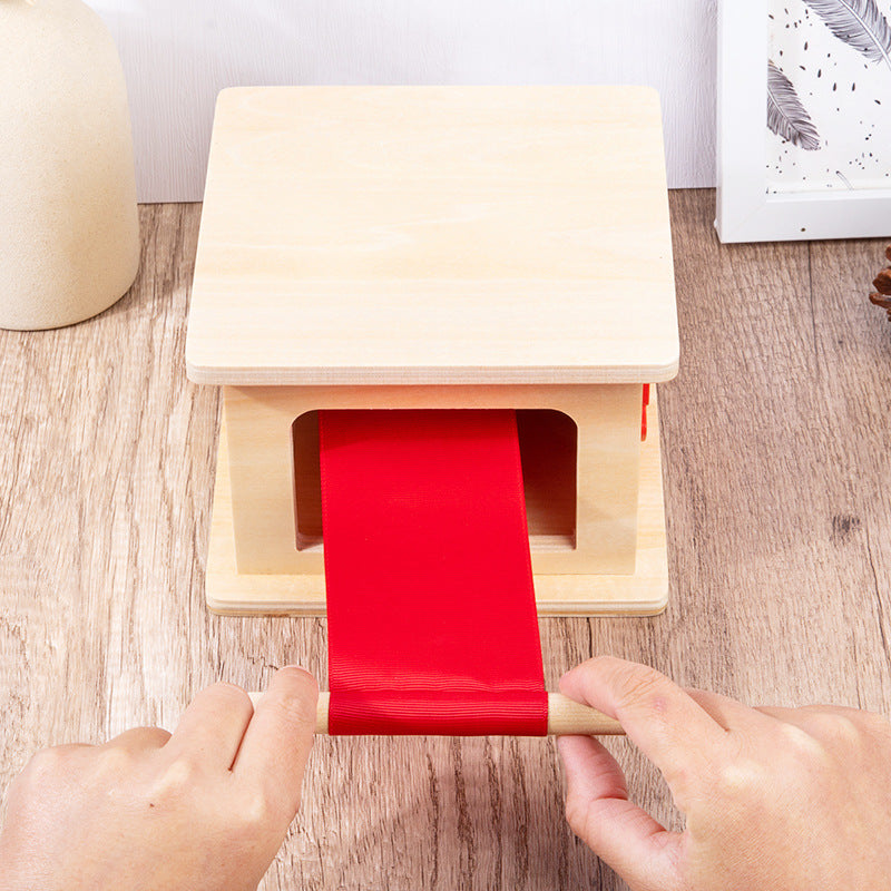 Montessori Wooden Pulling and Winding Box