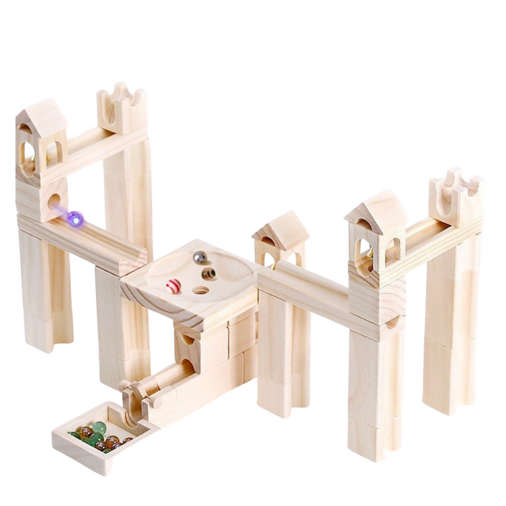 Wooden Marble Run Set 80Pcs